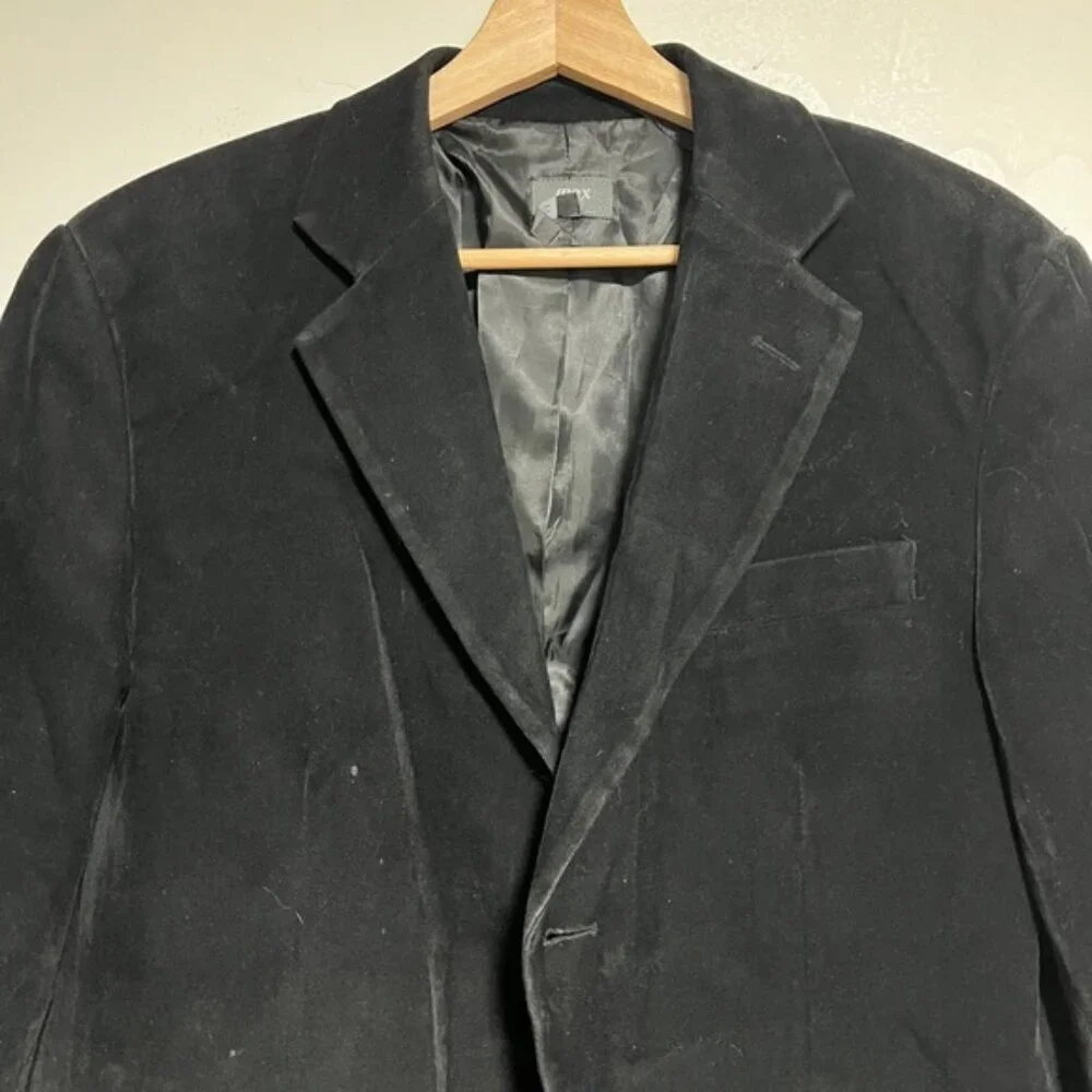 Max Black Polyester Men’s Blazer - Size M